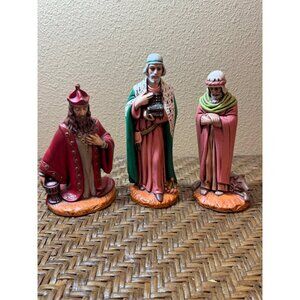 Vintage Holland Mold 1971 Hand-Painted Three Wise Men Nativity Figurines